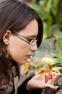 woman with flower - long distance allergy work