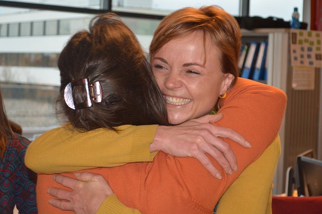 friends hugging