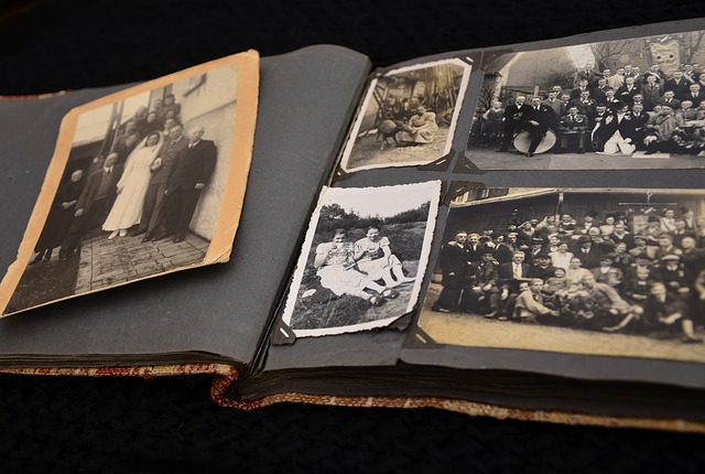 old photo album of family memories