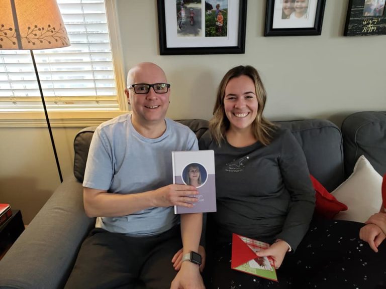 Jay and Shea with book Jay and Shea with book